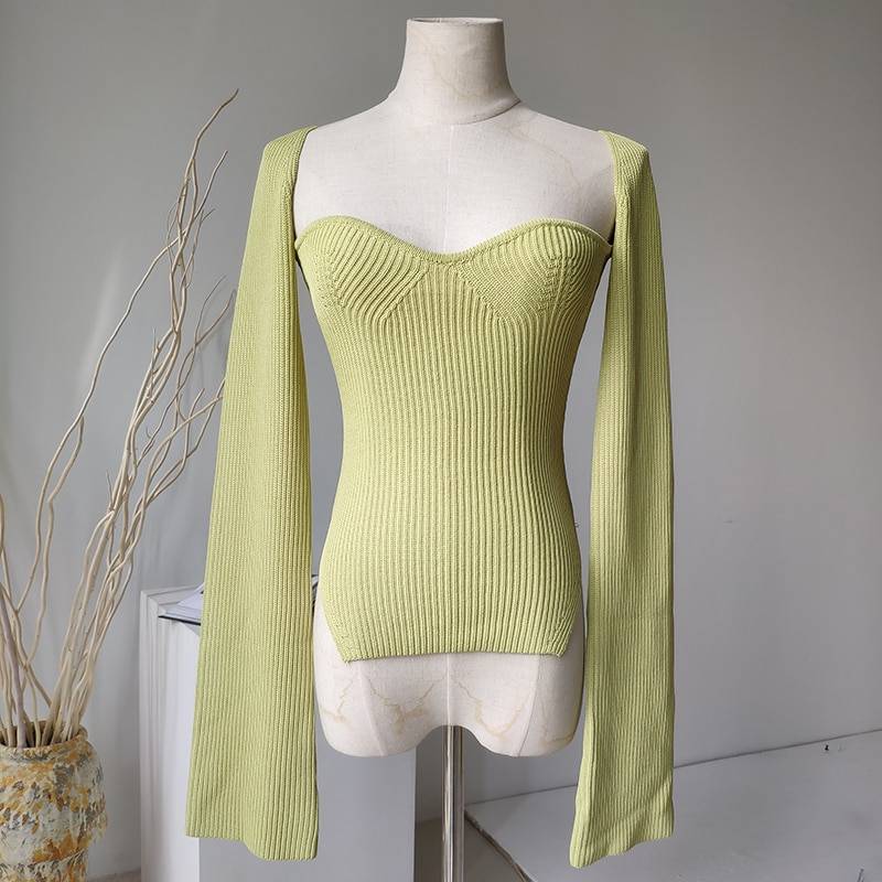 Square Neck Knit Top - Women’s Clothing & Accessories - Clothing - 6 - 2024
