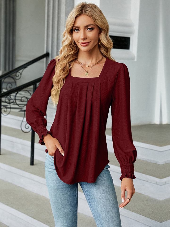Square Neck Puff Sleeve Blouse - Women’s Clothing & Accessories - Shirts & Tops - 3 - 2024