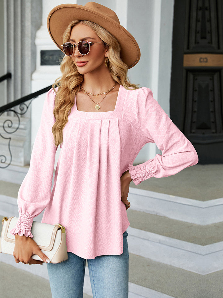 Square Neck Puff Sleeve Blouse - Women’s Clothing & Accessories - Shirts & Tops - 11 - 2024