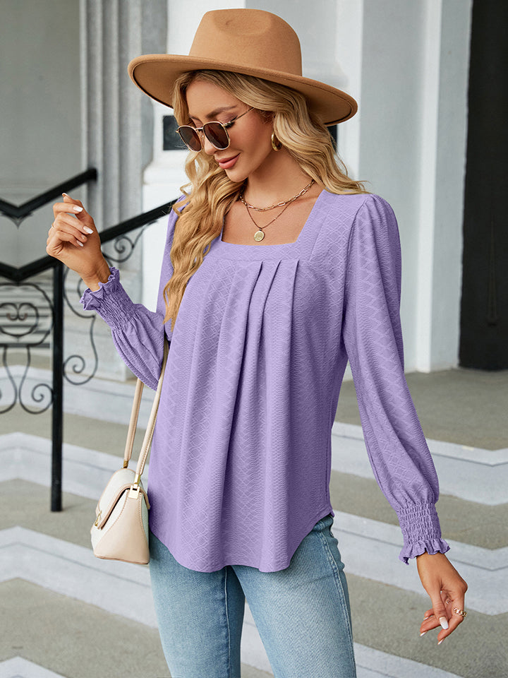 Square Neck Puff Sleeve Blouse - Women’s Clothing & Accessories - Shirts & Tops - 2 - 2024