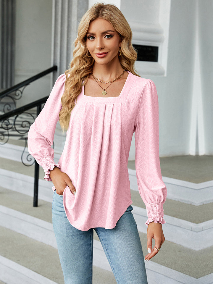 Square Neck Puff Sleeve Blouse - Women’s Clothing & Accessories - Shirts & Tops - 10 - 2024