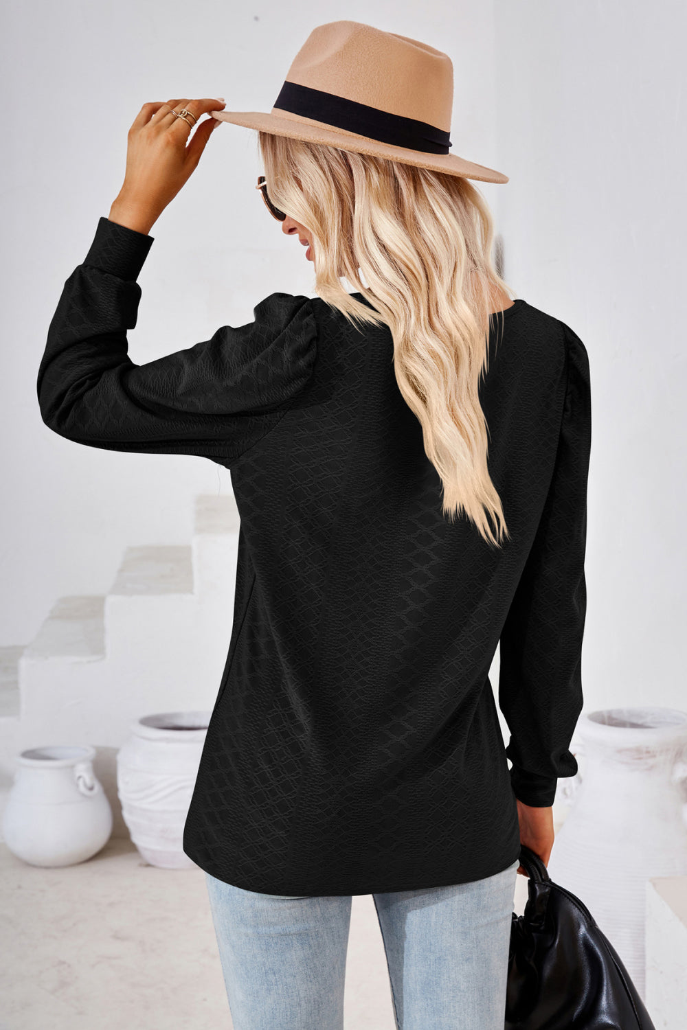 Square Neck Puff Sleeve Blouse - Women’s Clothing & Accessories - Shirts & Tops - 14 - 2024