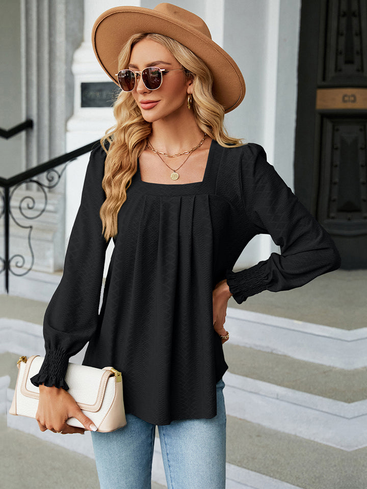 Square Neck Puff Sleeve Blouse - Women’s Clothing & Accessories - Shirts & Tops - 14 - 2024