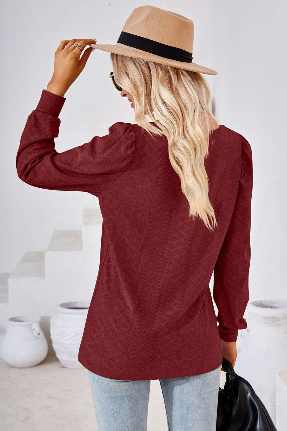 Square Neck Puff Sleeve Blouse - Women’s Clothing & Accessories - Shirts & Tops - 17 - 2024