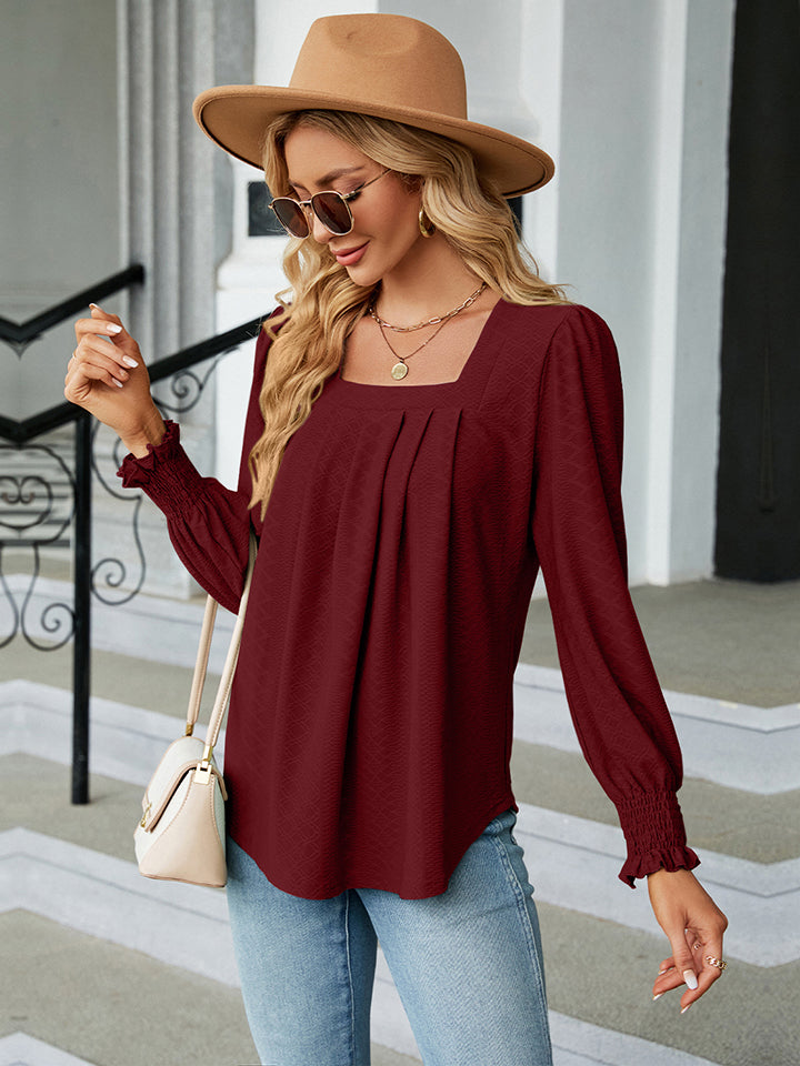 Square Neck Puff Sleeve Blouse - Women’s Clothing & Accessories - Shirts & Tops - 2 - 2024