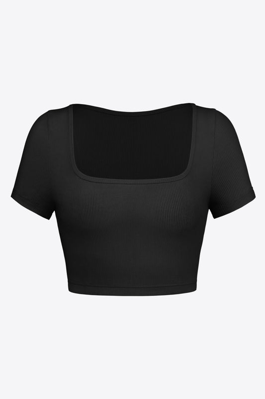 Square Neck Ribbed Crop Top - Women’s Clothing & Accessories - Shirts & Tops - 2 - 2024