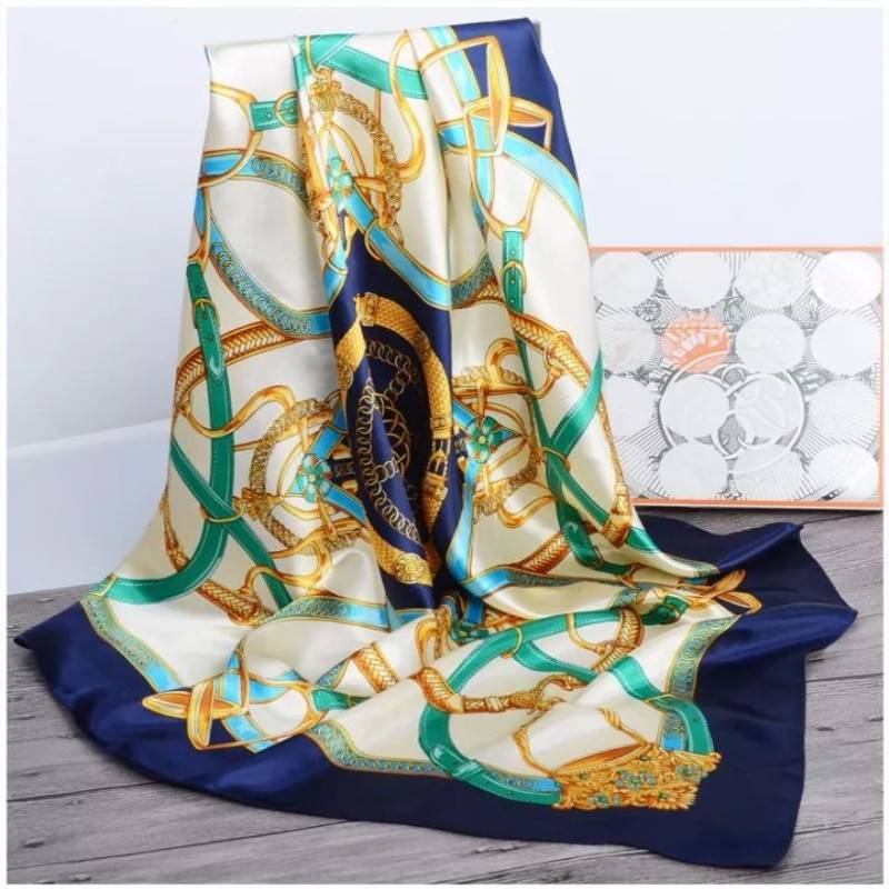 Women’s Square Silk Scarf - Women’s Clothing & Accessories - Scarves - 2 - 2024