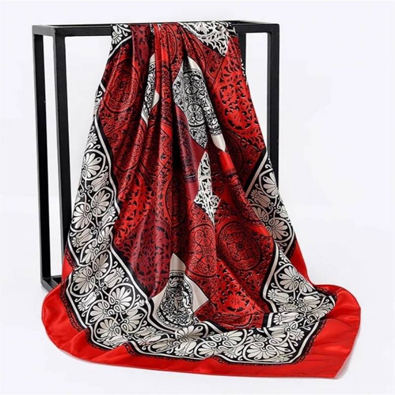 Women’s Square Silk Scarf - Women’s Clothing & Accessories - Scarves - 10 - 2024