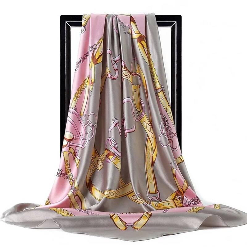 Women’s Square Silk Scarf - 56 / 90 x 90 cm / 35.43 x 35.43 inch - Women’s Clothing & Accessories - Scarves - 66 - 2024