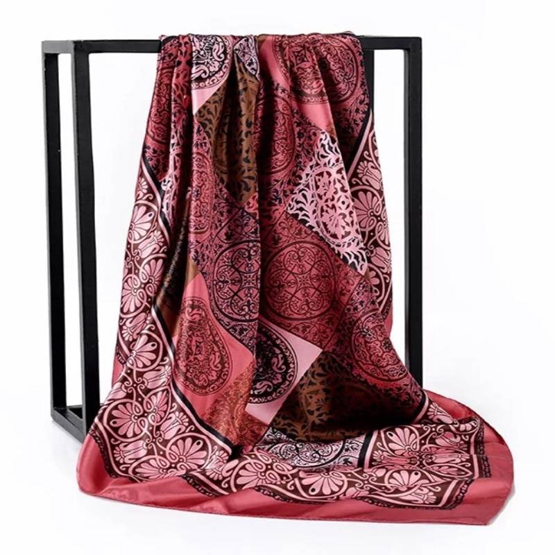 Women’s Square Silk Scarf - Women’s Clothing & Accessories - Scarves - 9 - 2024