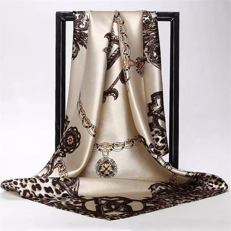 Women’s Square Silk Scarf - Women’s Clothing & Accessories - Scarves - 3 - 2024