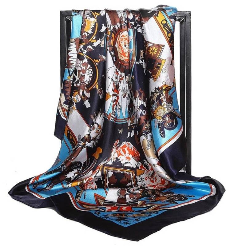 Women’s Square Silk Scarf - Women’s Clothing & Accessories - Scarves - 4 - 2024
