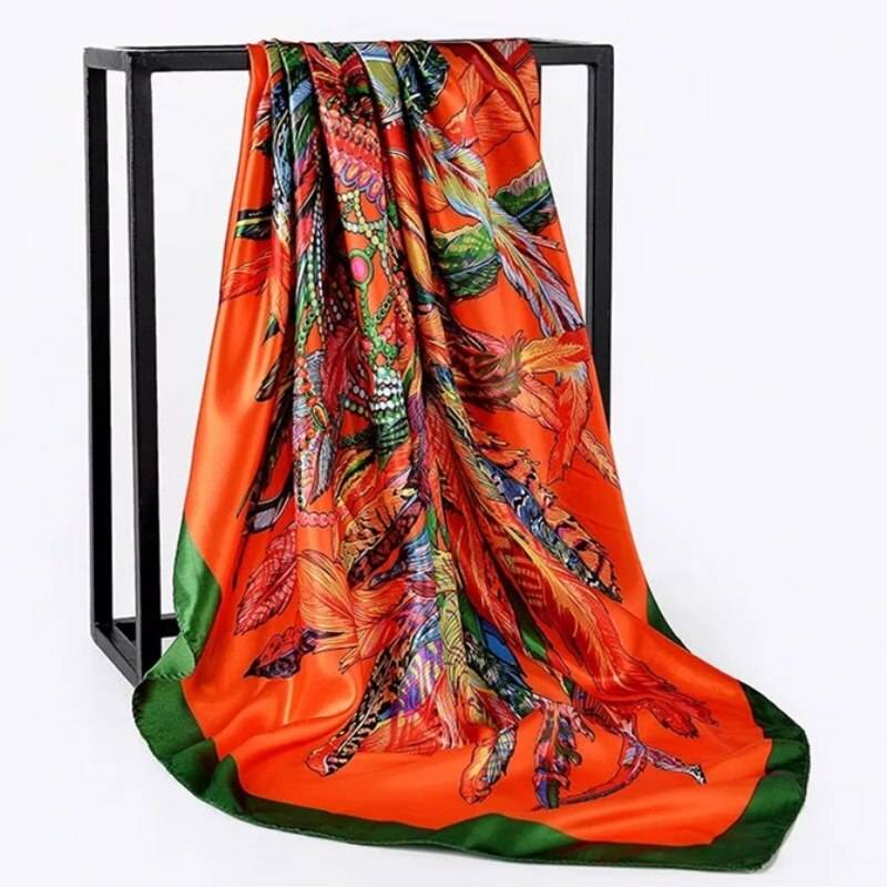 Women’s Square Silk Scarf - 18 / 90 x 90 cm / 35.43 x 35.43 inch - Women’s Clothing & Accessories - Scarves - 40 - 2024