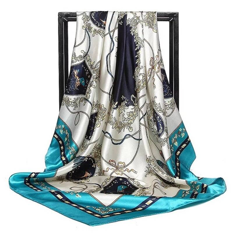 Women’s Square Silk Scarf - 49 / 90 x 90 cm / 35.43 x 35.43 inch - Women’s Clothing & Accessories - Scarves - 73 - 2024