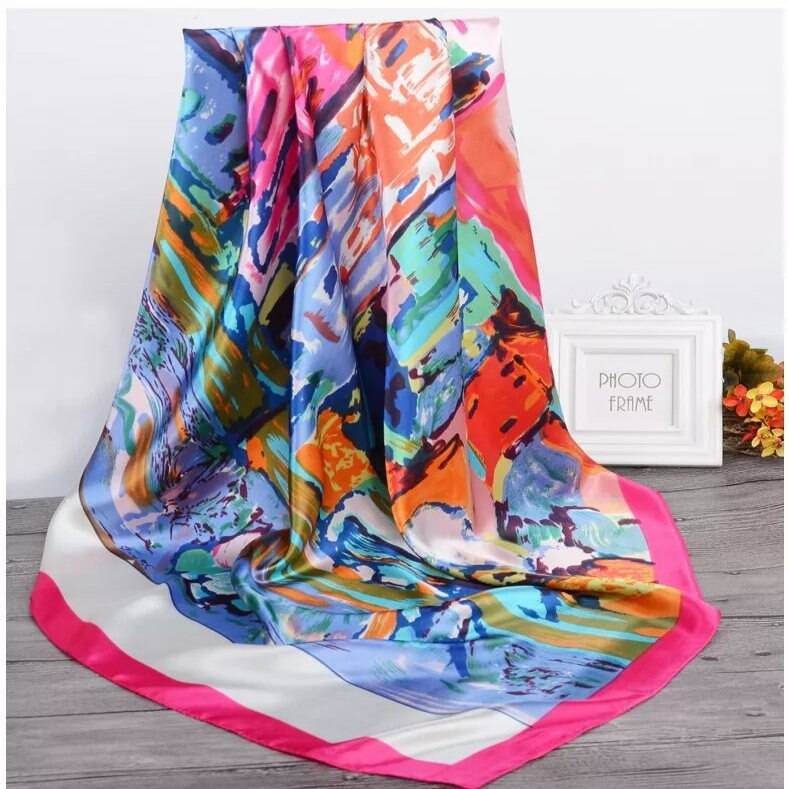 Women’s Square Silk Scarf - 23 / 90 x 90 cm / 35.43 x 35.43 inch - Women’s Clothing & Accessories - Scarves - 35 - 2024