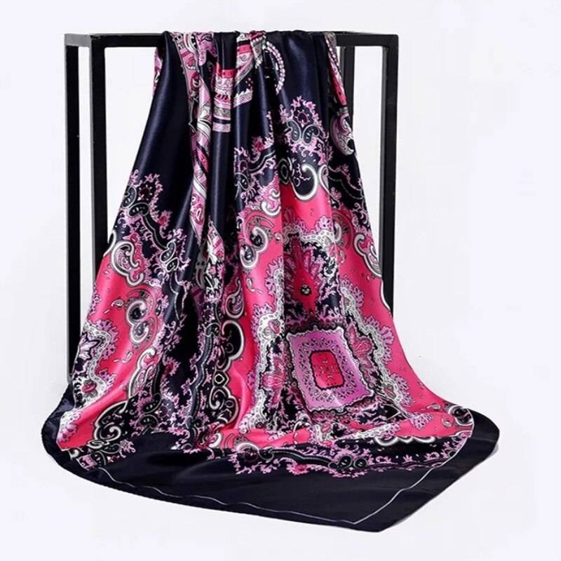 Women’s Square Silk Scarf - 59 / 90 x 90 cm / 35.43 x 35.43 inch - Women’s Clothing & Accessories - Scarves - 84 - 2024