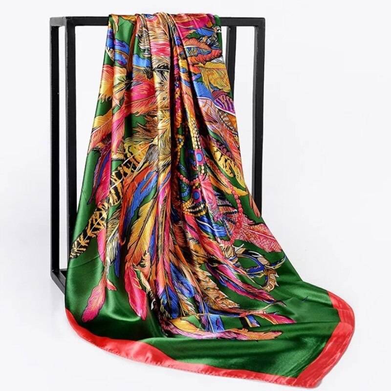 Women’s Square Silk Scarf - 1 / 90 x 90 cm / 35.43 x 35.43 inch - Women’s Clothing & Accessories - Scarves - 32 - 2024