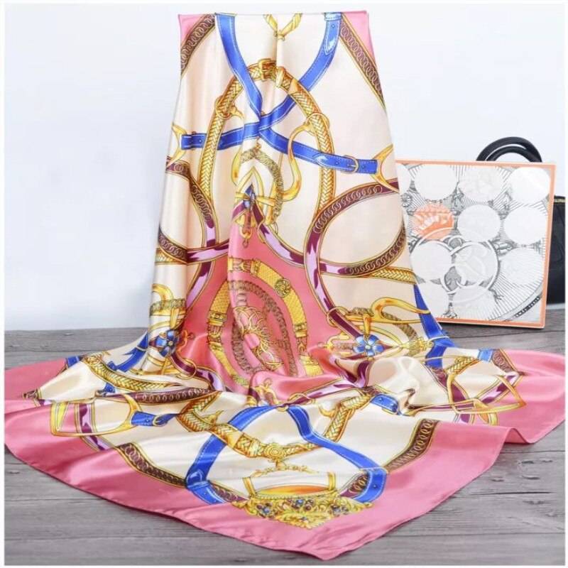 Women’s Square Silk Scarf - 34 / 90 x 90 cm / 35.43 x 35.43 inch - Women’s Clothing & Accessories - Scarves - 56 - 2024