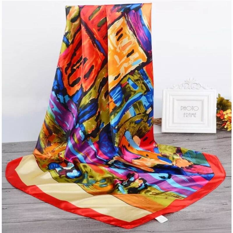 Women’s Square Silk Scarf - 42 / 90 x 90 cm / 35.43 x 35.43 inch - Women’s Clothing & Accessories - Scarves - 80 - 2024
