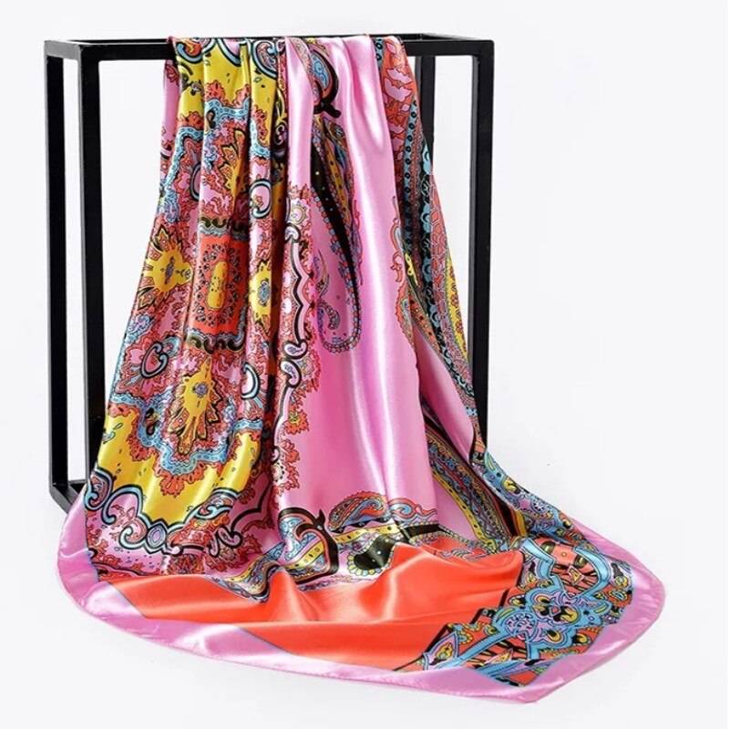Women’s Square Silk Scarf - 22 / 90 x 90 cm / 35.43 x 35.43 inch - Women’s Clothing & Accessories - Scarves - 36 - 2024