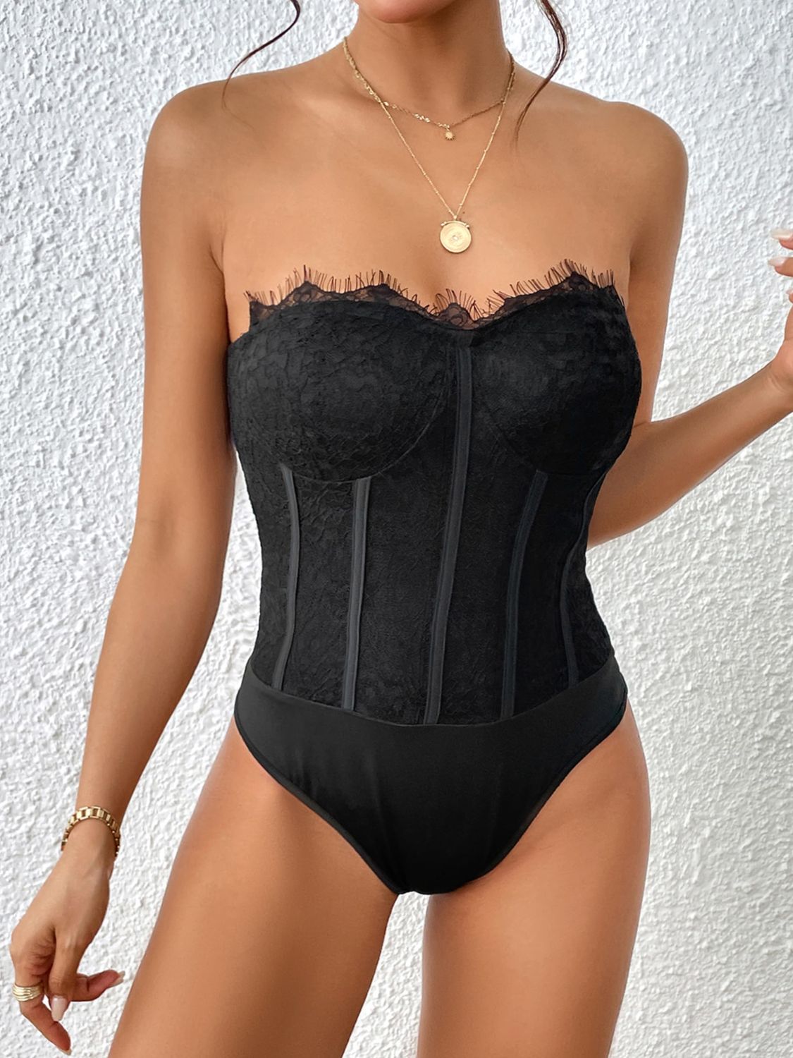 Strapless Sweetheart Neck Bodysuit - Women’s Clothing & Accessories - Shirts & Tops - 5 - 2024