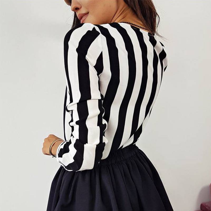 Women’s Striped Blouse - Women’s Clothing & Accessories - Shirts & Tops - 4 - 2024