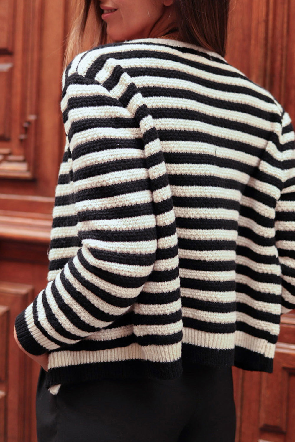 Striped Button Down Cardigan - Women’s Clothing & Accessories - Shirts & Tops - 2 - 2024