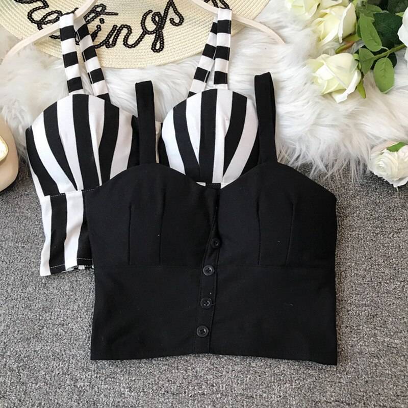 Striped Crop Top - Black / 3XL - Women’s Clothing & Accessories - Clothing - 18 - 2024