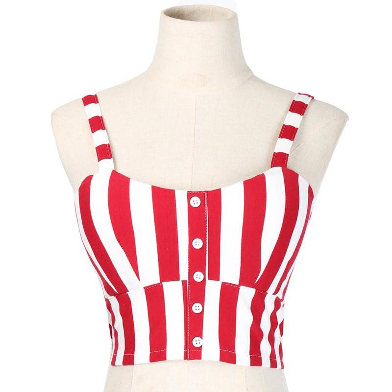 Striped Sleeveless Top - Women’s Clothing & Accessories - Shirts & Tops - 2 - 2024