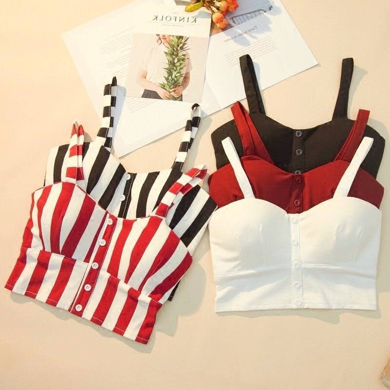 Striped Sleeveless Top - Women’s Clothing & Accessories - Shirts & Tops - 11 - 2024
