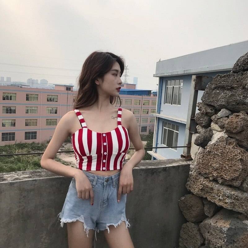 Striped Sleeveless Top - Women’s Clothing & Accessories - Shirts & Tops - 14 - 2024