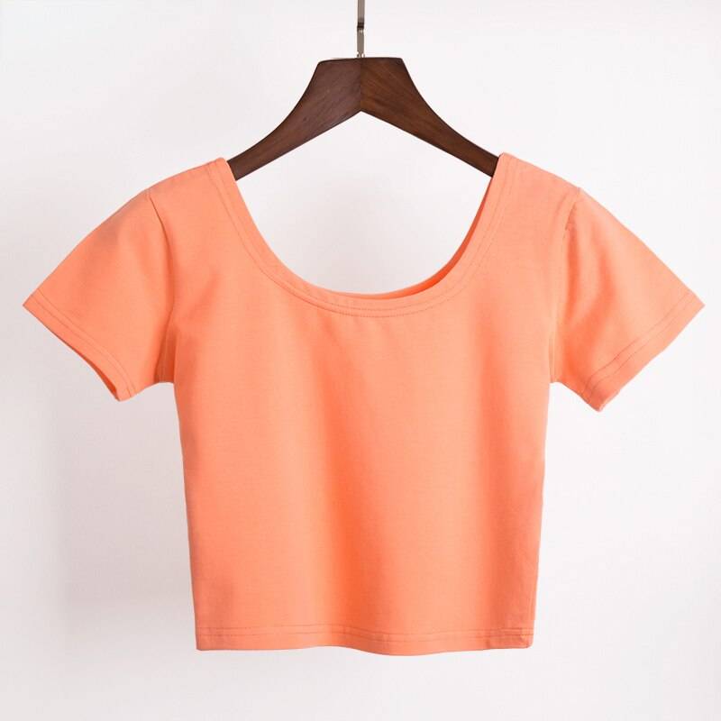 Women’s Summer Crop Top - Orange / S - Women’s Clothing & Accessories - Shirts & Tops - 34 - 2024