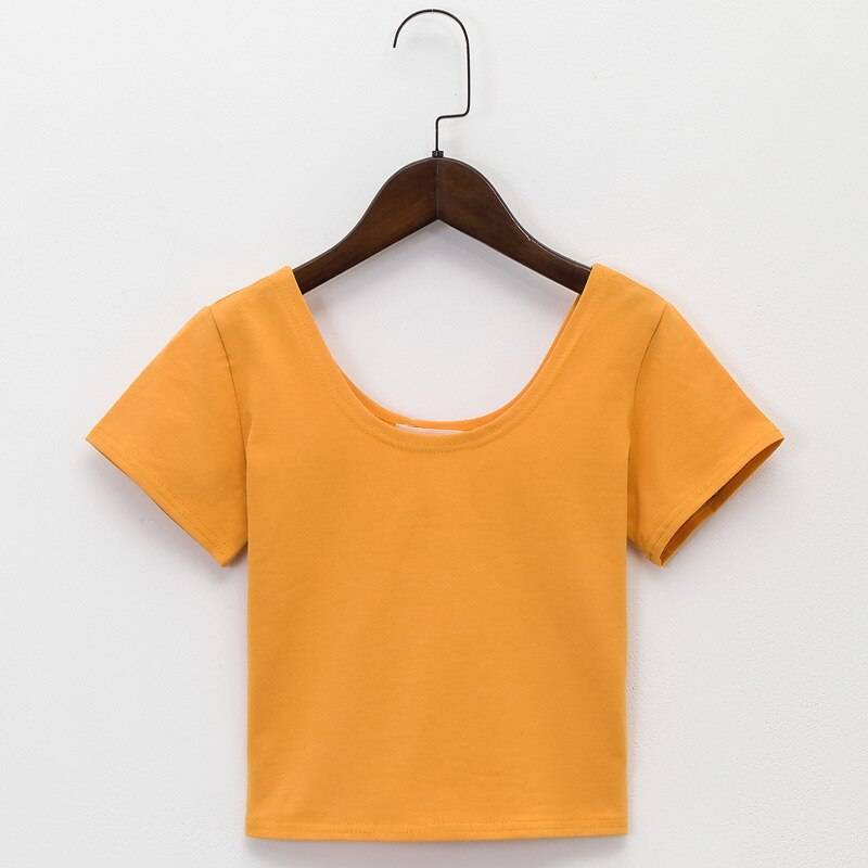 Women’s Summer Crop Top - Yellow / S - Women’s Clothing & Accessories - Shirts & Tops - 30 - 2024
