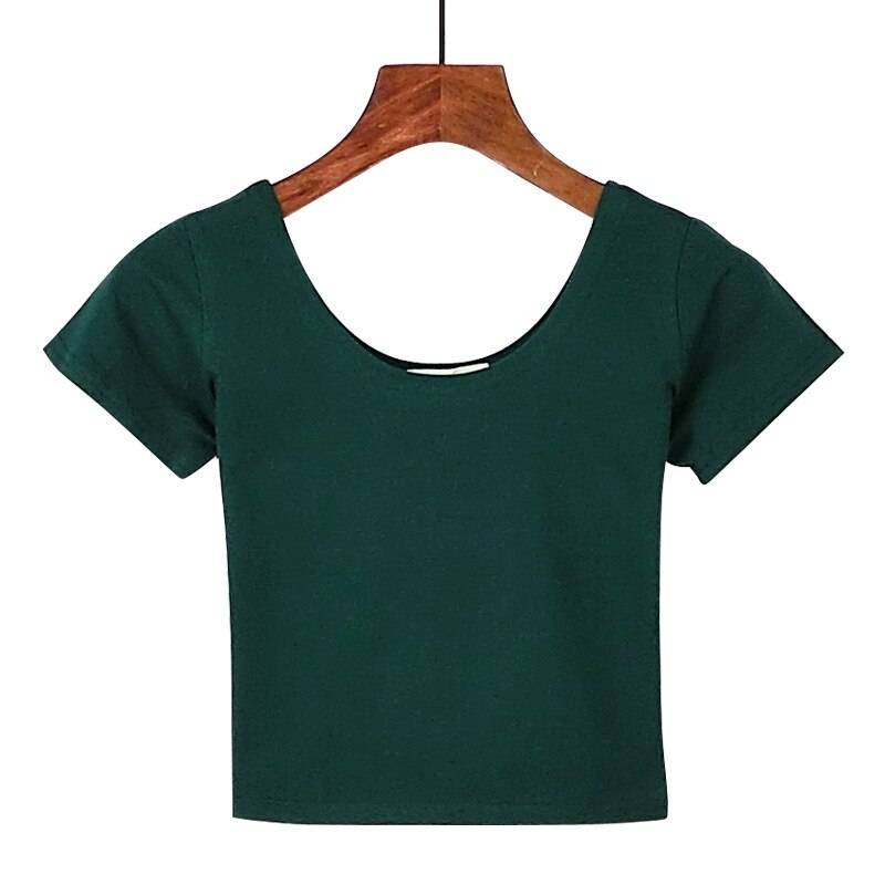 Women’s Summer Crop Top - Dark Green / S - Women’s Clothing & Accessories - Shirts & Tops - 31 - 2024