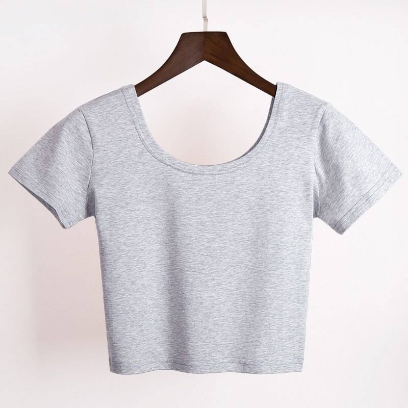 Women’s Summer Crop Top - Gray / S - Women’s Clothing & Accessories - Shirts & Tops - 33 - 2024