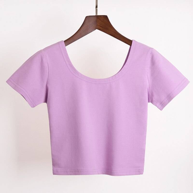 Women’s Summer Crop Top - Light Purple / S - Women’s Clothing & Accessories - Shirts & Tops - 27 - 2024