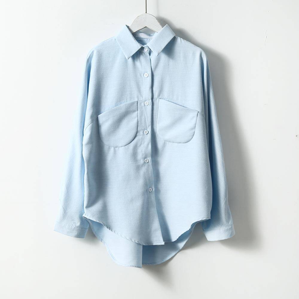 Women’s Summer Long Sleeved Blouse - L / Sky Blue - Women’s Clothing & Accessories - Shirts & Tops - 18 - 2024