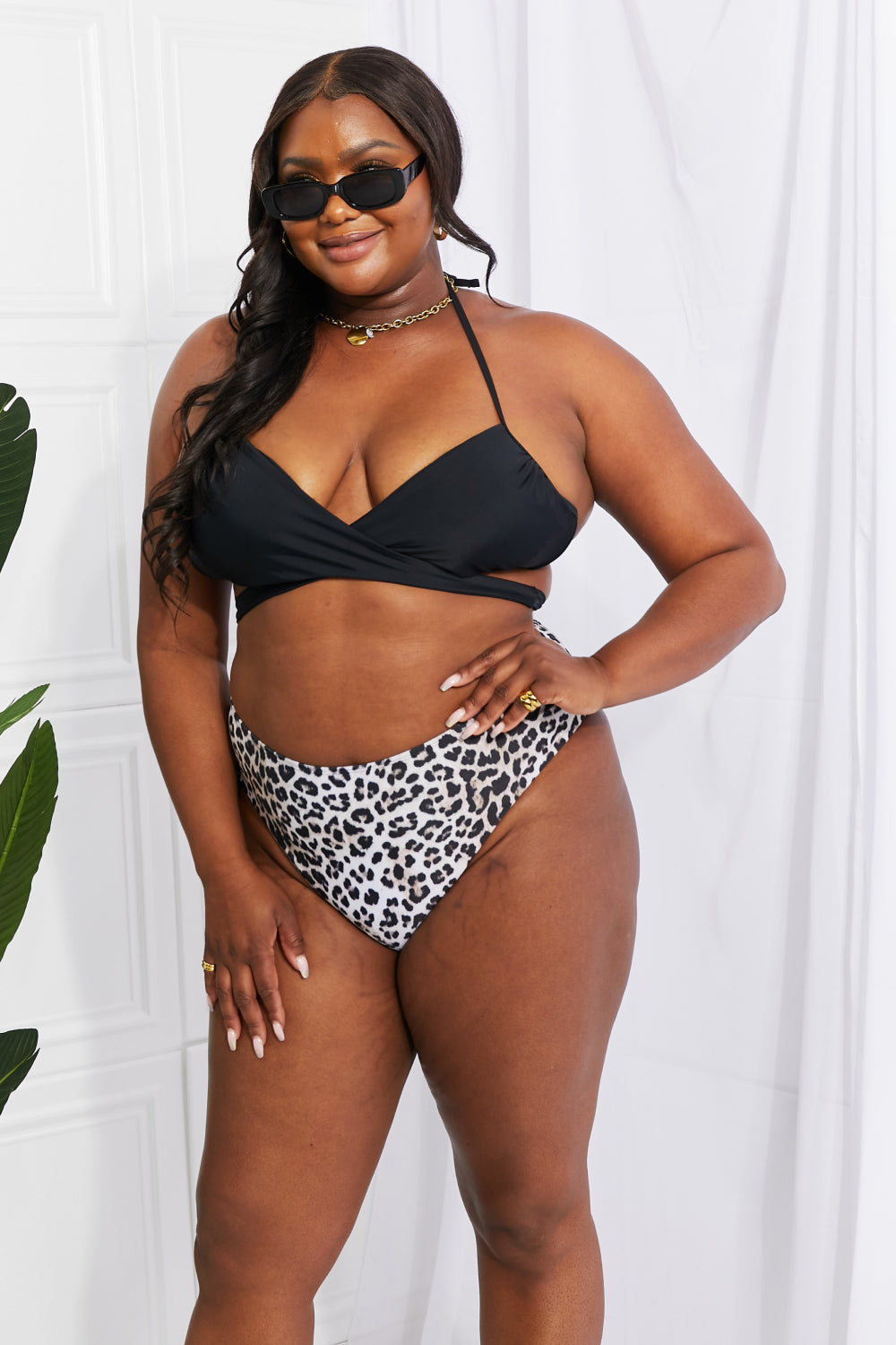 Summer Splash Halter Bikini Set in Black - Women’s Clothing & Accessories - Swimwear - 3 - 2024