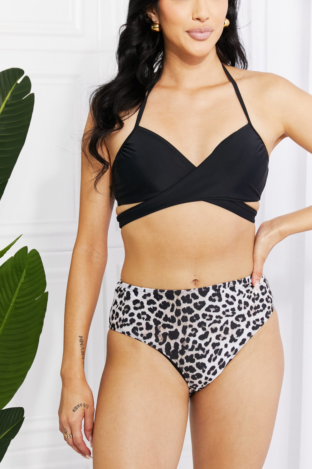 Summer Splash Halter Bikini Set in Black - Women’s Clothing & Accessories - Swimwear - 11 - 2024
