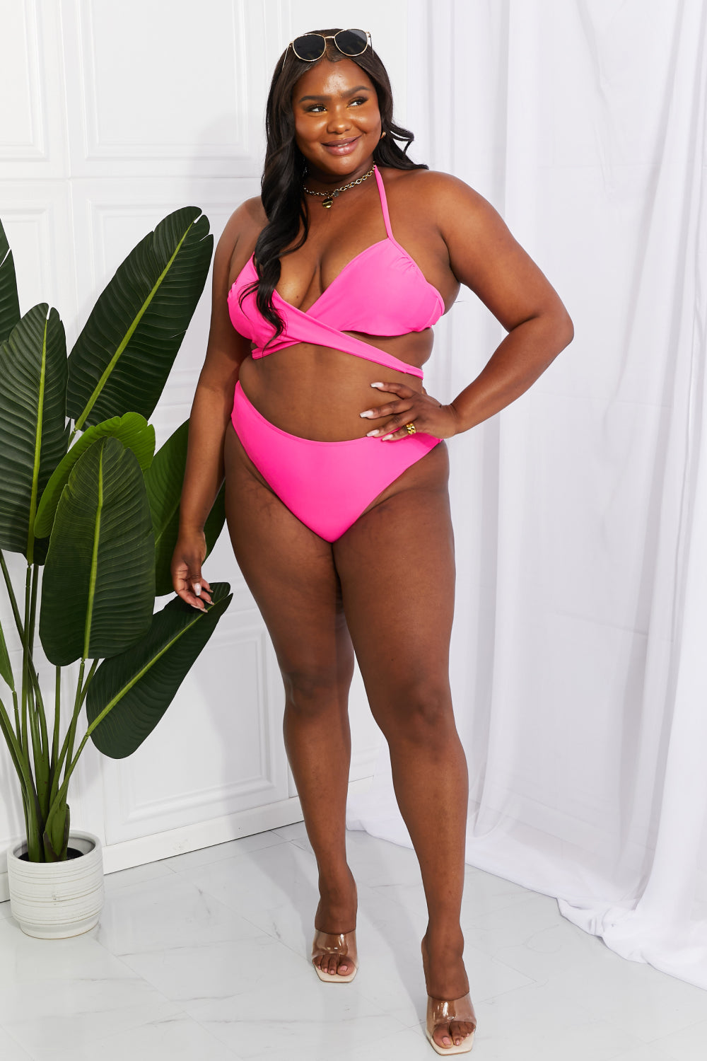Summer Splash Halter Bikini Set in Pink - Women’s Clothing & Accessories - Swimwear - 10 - 2024