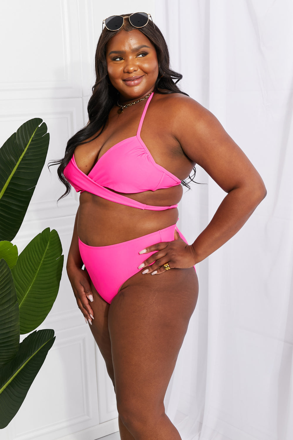 Summer Splash Halter Bikini Set in Pink - Women’s Clothing & Accessories - Swimwear - 7 - 2024