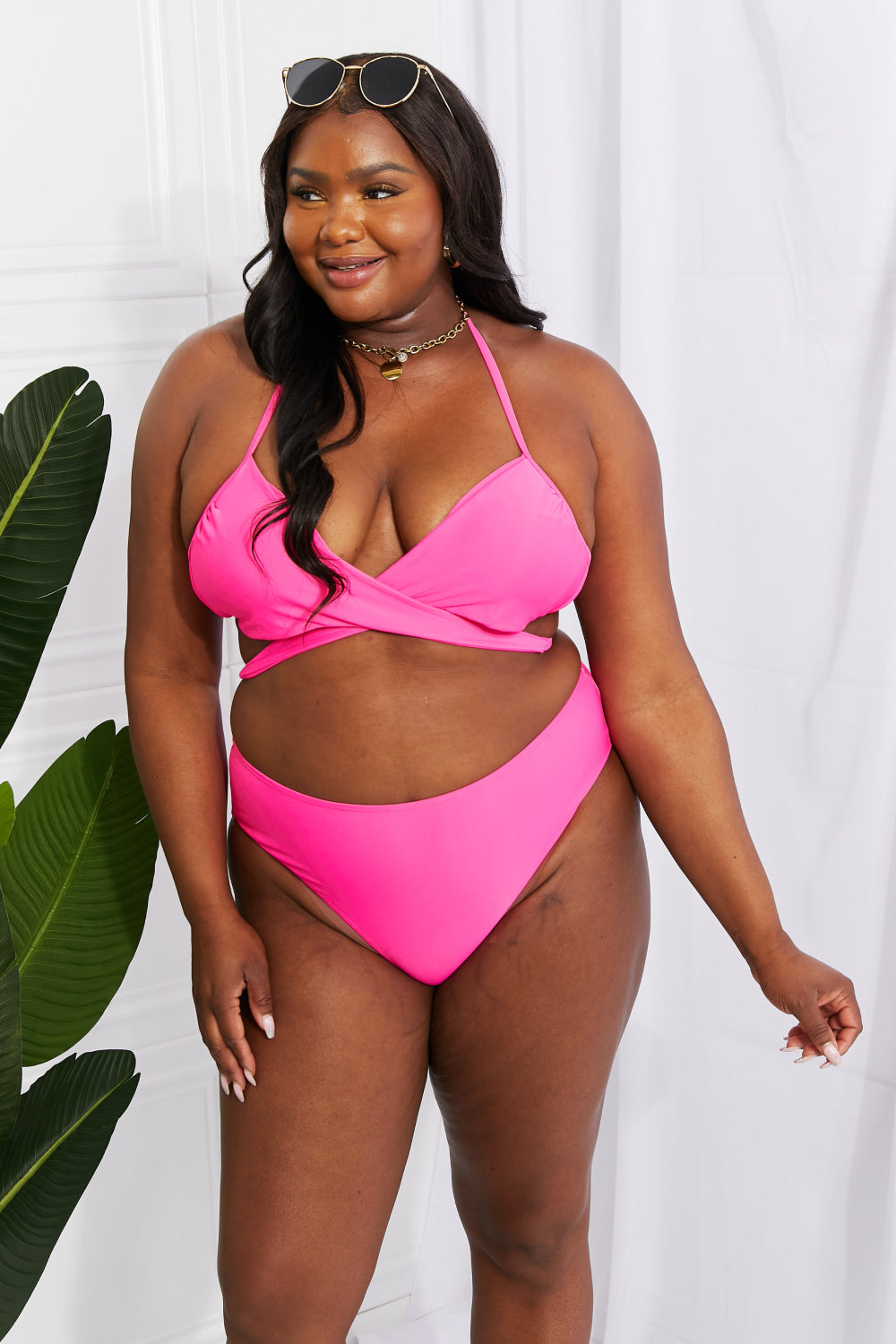 Summer Splash Halter Bikini Set in Pink - Women’s Clothing & Accessories - Swimwear - 6 - 2024