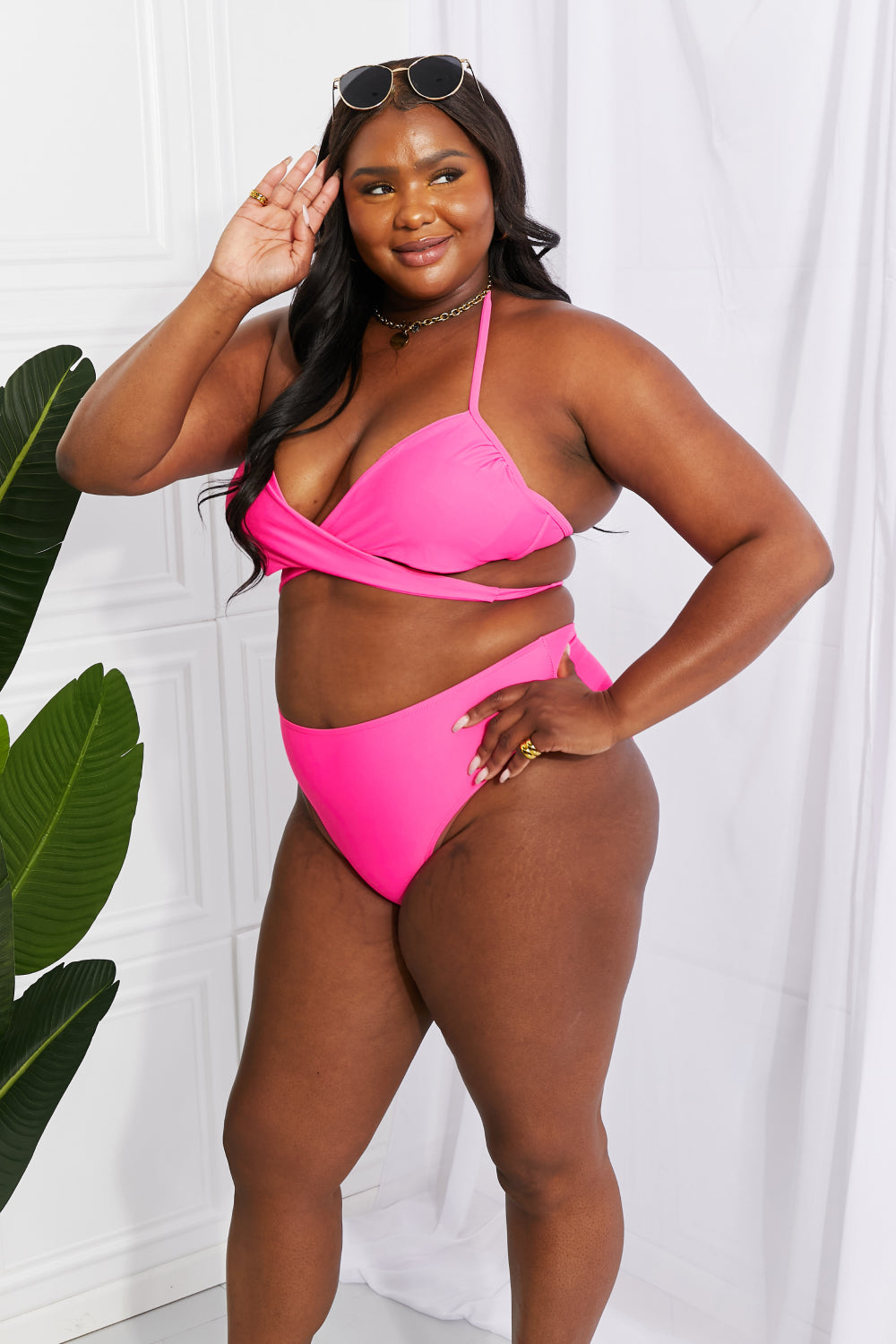 Summer Splash Halter Bikini Set in Pink - Women’s Clothing & Accessories - Swimwear - 8 - 2024