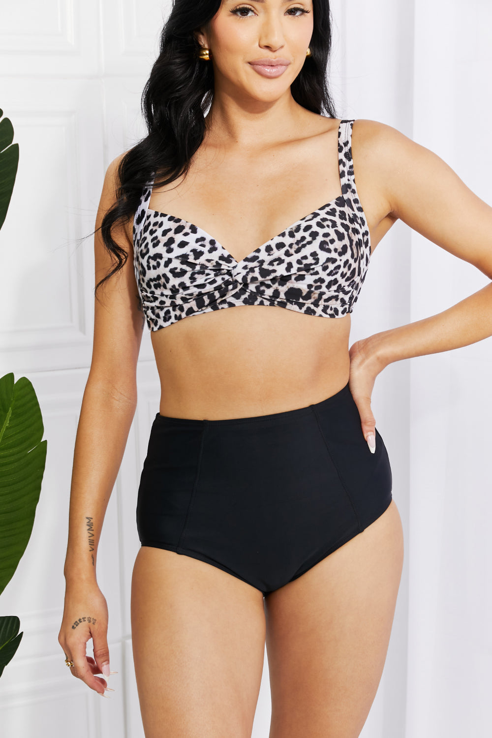 Take A Dip Twist High-Rise Bikini in Leopard - Women’s Clothing & Accessories - Swimwear - 5 - 2024