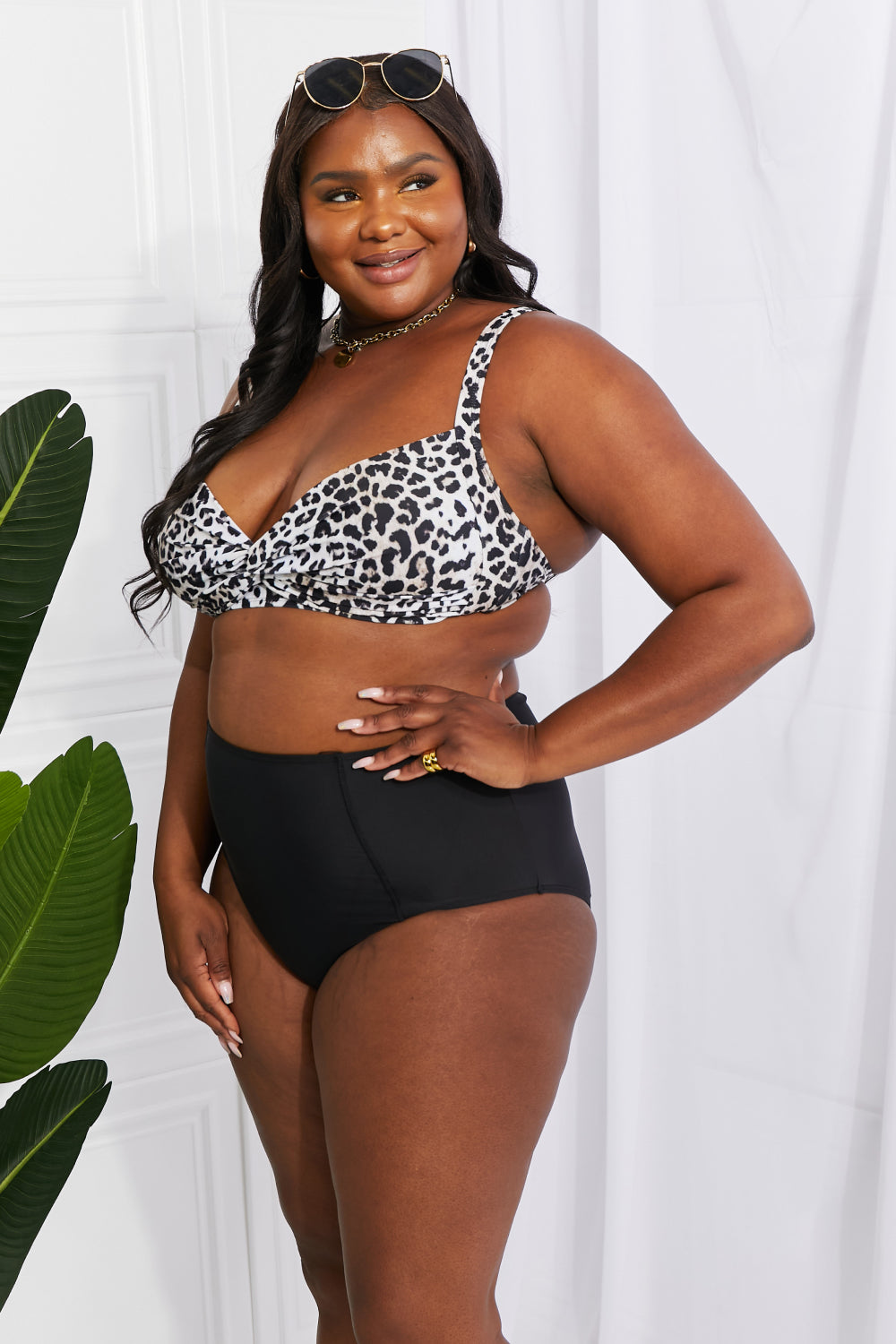 Take A Dip Twist High-Rise Bikini in Leopard - Women’s Clothing & Accessories - Swimwear - 7 - 2024