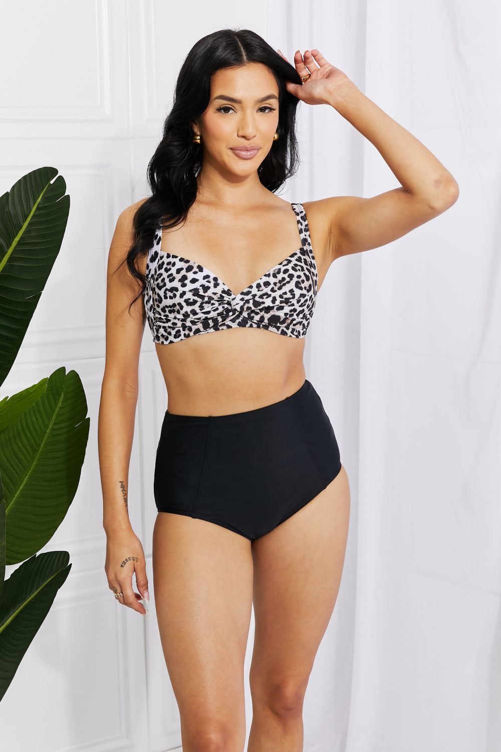 Take A Dip Twist High-Rise Bikini in Leopard - Women’s Clothing & Accessories - Swimwear - 3 - 2024