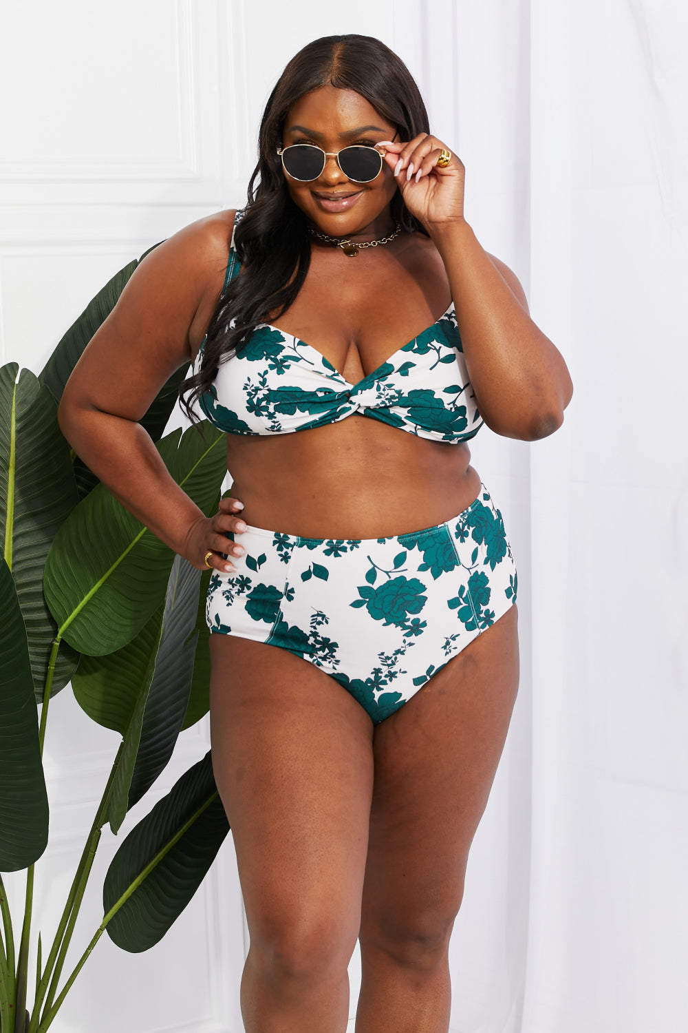 Take A Dip Twist High-Rise Bikini in Forest - Women’s Clothing & Accessories - Swimwear - 6 - 2024