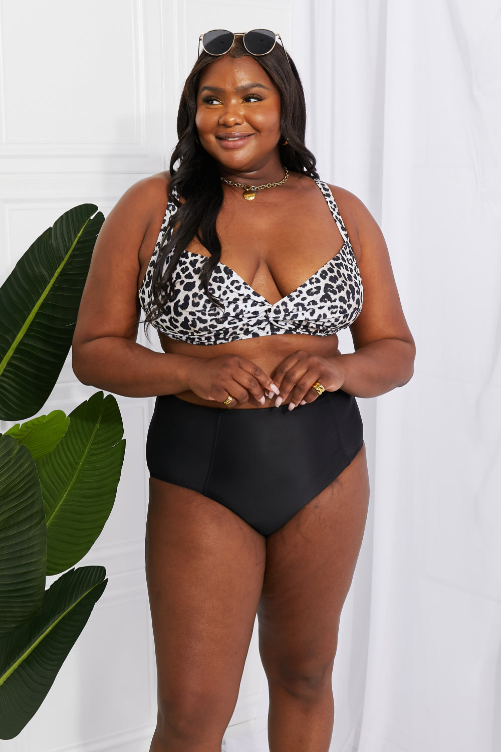 Take A Dip Twist High-Rise Bikini in Leopard - Women’s Clothing & Accessories - Swimwear - 6 - 2024