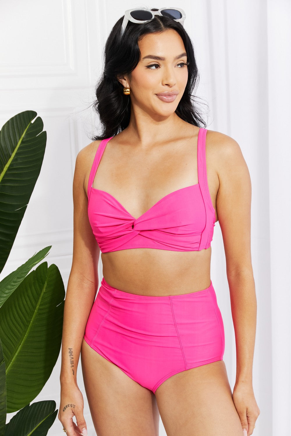 Take A Dip Twist High-Rise Bikini in Pink - Women’s Clothing & Accessories - Swimwear - 5 - 2024