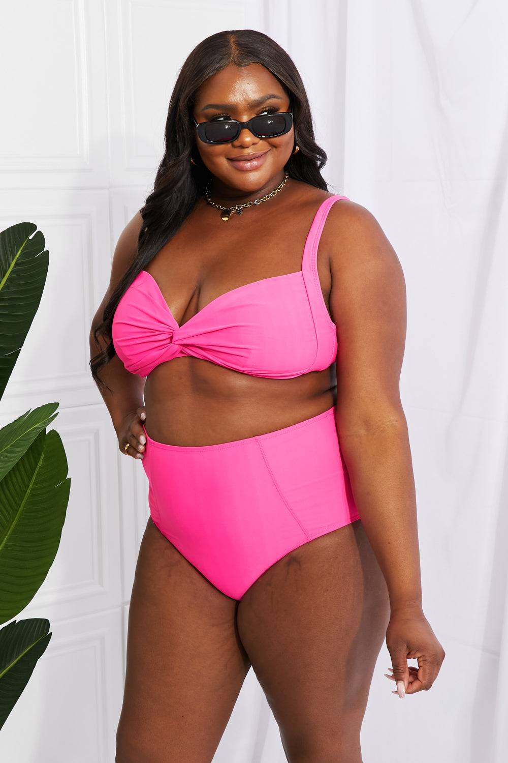 Take A Dip Twist High-Rise Bikini in Pink - Women’s Clothing & Accessories - Swimwear - 6 - 2024